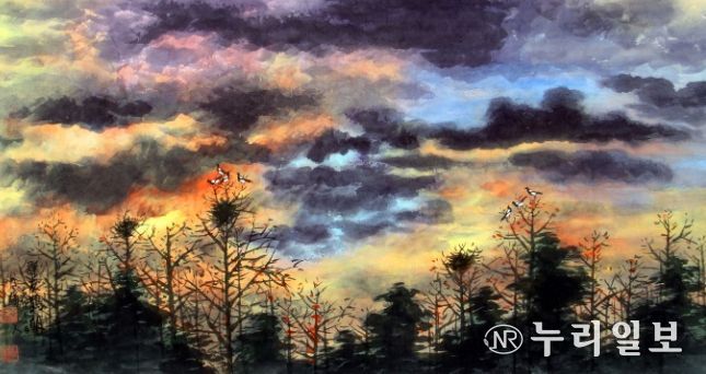 다산인재아트홀 전시작- 군우작조(백포 곽남배)