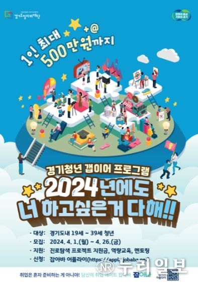 2024년 경기청년 갭이어 프로그램 포스터