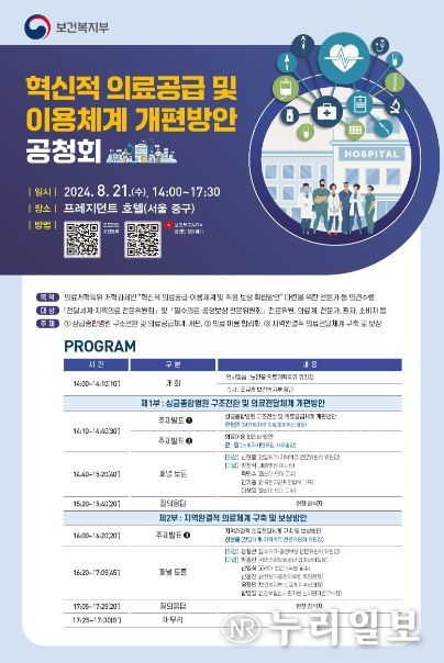 「혁신적 의료공급 및 이용체계 개편방안 공청회」 포스터