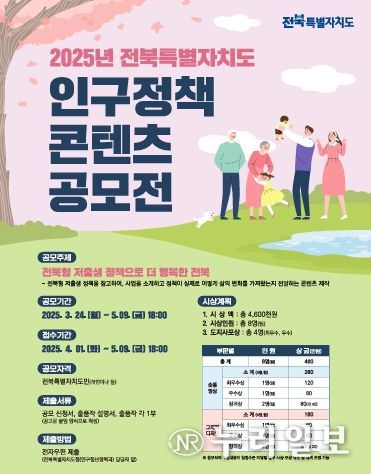 025 인구정책 콘텐츠 공모전 포스터