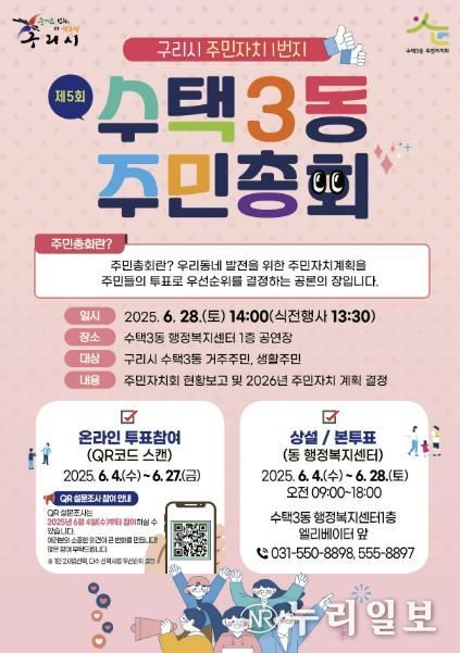 '구리시 주민자치 1번지' 수택3동주민자치회, 제5회 주민총회 사전투표 시작