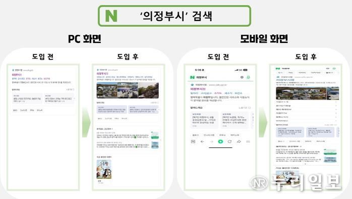 의정부시, 네이버와 손잡고 ‘공공정보 특화검색’ 서비스 개시