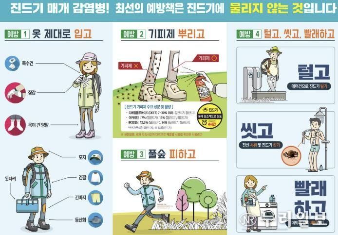 진드기 매개 감염병 예방수칙 홍보자료