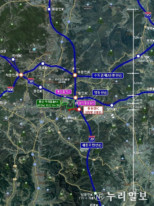 동용인IC 신설 사업 위치도
