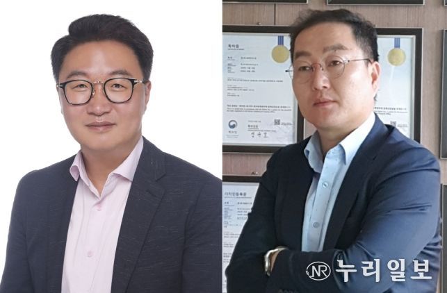 경상국립대학교 조계만 교수와 ㈜자연애바이오랩 농업회사법인 강민철 대표이사(왼쪽부터)