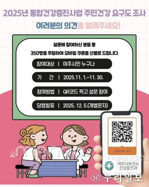 여주시보건소, 2025년 주민건강요구도 조사 실시