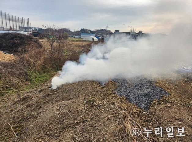 파주시, 운정신도시 외곽 불법소각 야간단속 실시