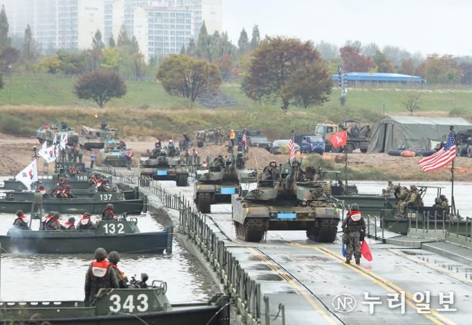 지난해 대규모 기계화부대 실기동훈련