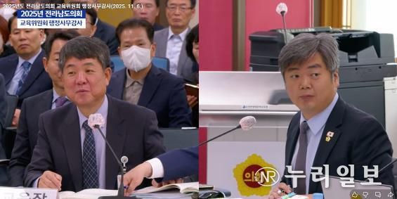 행정사무감사 중인 박원종 전남도의원