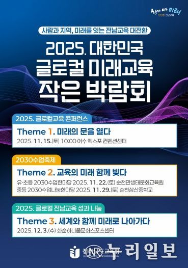 ‘2025. 대한민국 글로컬 전남교육 작은 박람회’ 포스터