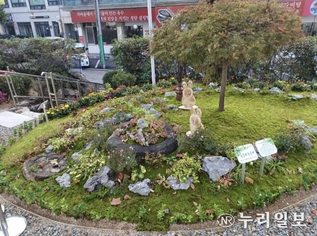 원미구청 일원에 조성된 이(끼)로운 탄소중립 마을 정원 모습