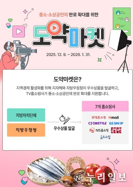 지역 중소․소상공인 판로 확대를 위한 도약마켓 안내 전단