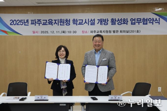 파주교육지원청, 교육지원청-파주시-학교 간 ‘학교시설 개방 활성화 업무 협약’체결