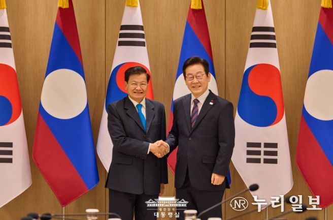 한·라오스 확대회담(대통령실)