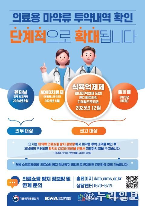 ‘의료용 마약류 투약내역 확인 제도’ 홍보 포스터
