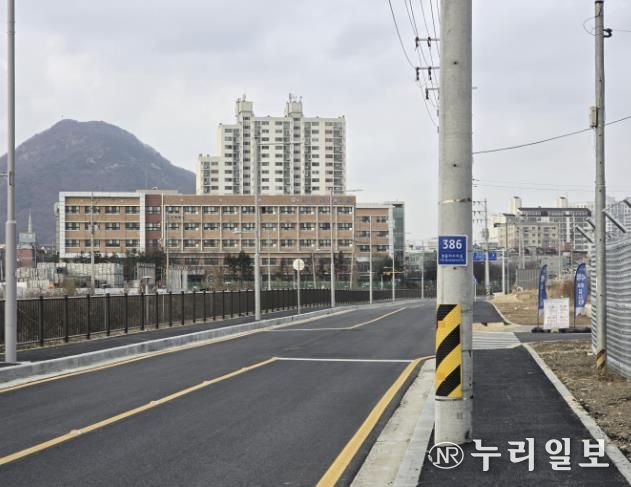 방산~신천 잇는 ‘방산로 4단계’ 준공(도로 및 보도 정비 4-2구간)