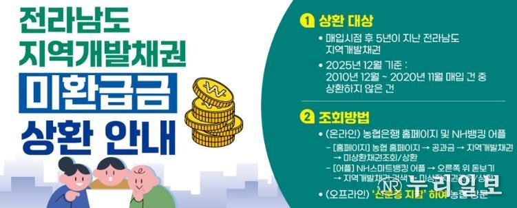 지역개발채권 미환급금 일제상환 웹배너