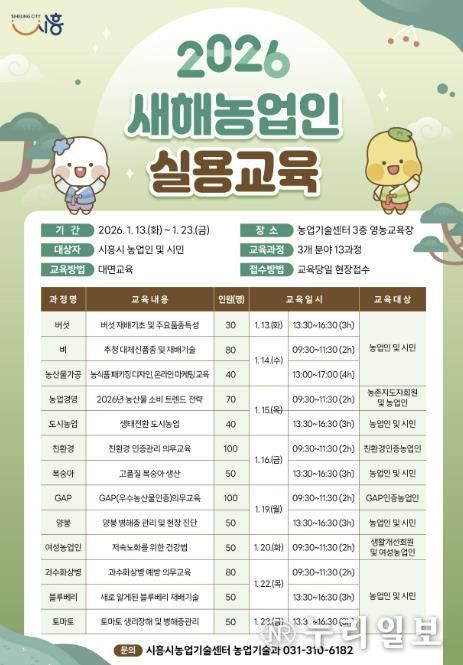 시흥시, 2026년 새해농업인 실용교육 추진