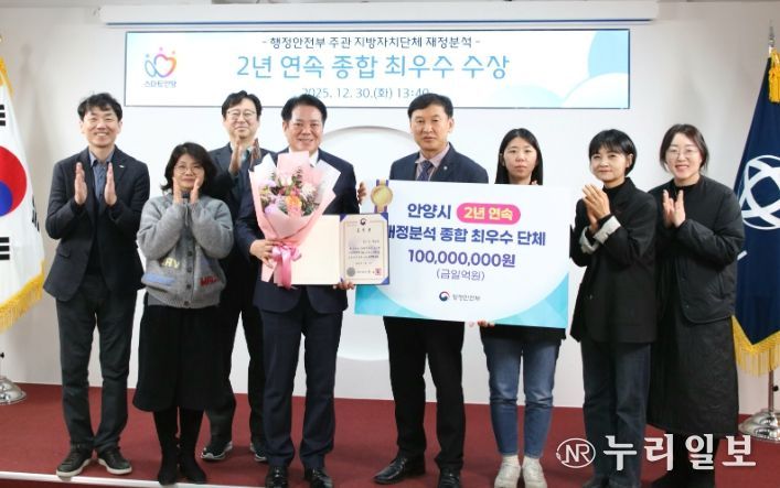 안양시, 행안부 지방재정분석 2년 연속 ‘종합 최우수’