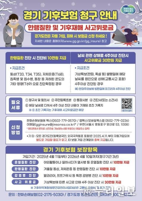 경기 기후보험 청구 안내문