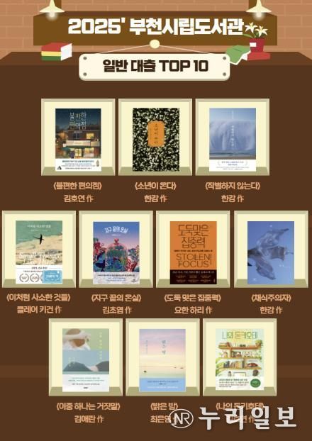 부천시립도서관이 선정한 2025년 베스트 대출 도서 목록 (성인)