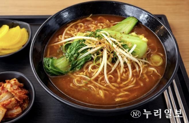 용인청경채 라면