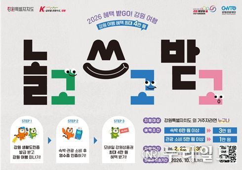 「혜택 받GO! 강원 여행」포스터