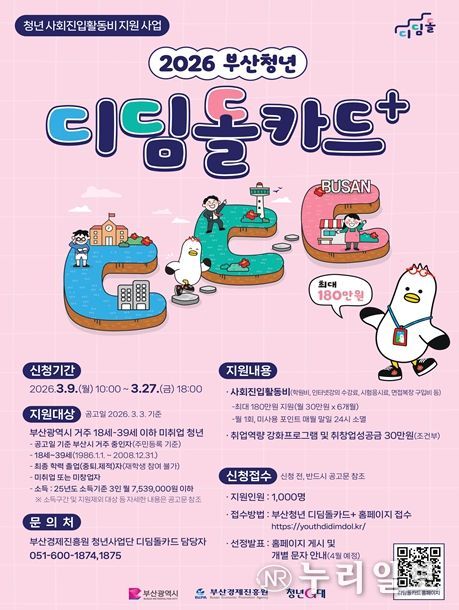 미취업 청년 사회진입 활동비 1인당 최대 180만 원 지원!