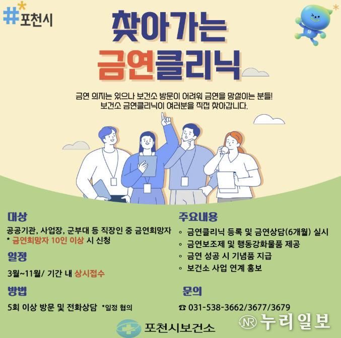 포천시, 찾아가는 금연클리닉 참여 기관 모집