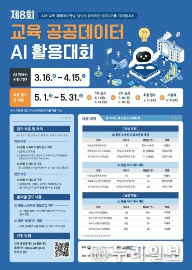 대구시교육청, ‘제8회 교육 공공데이터 AI 활용대회’ 개최