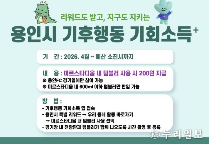 용인특례시 '기후행동 기회소득 플러스' 홍보 포스터